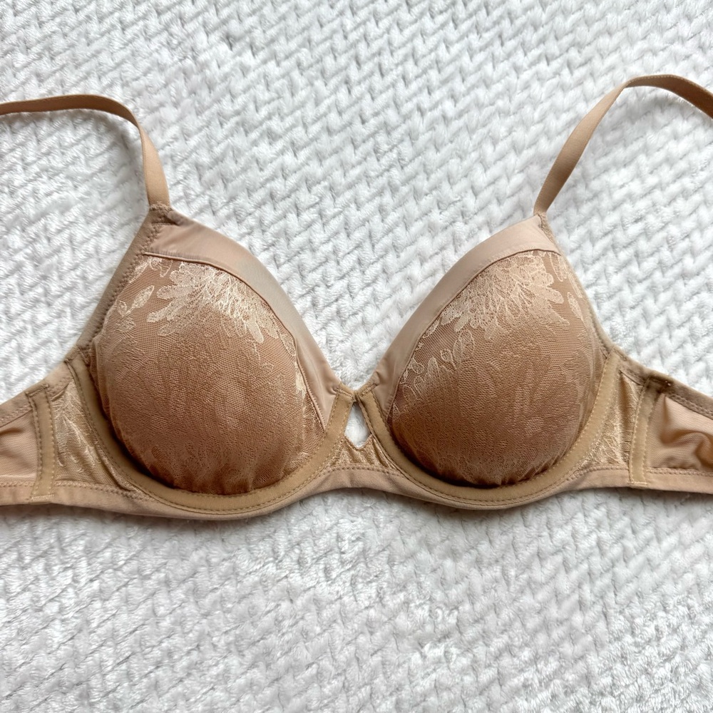 Soma Lightest Lift Perfect Coverage Bra 34B Beige Smooth Underwire Convertible